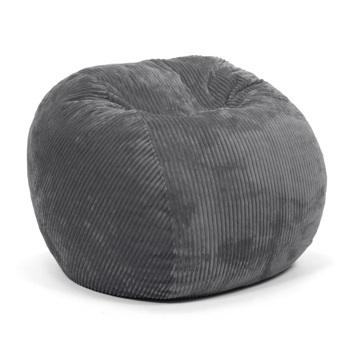 CordaRoy's Queen Plush Corduroy bean bag chair in Gray - Haley Furniture & Appliance Texas