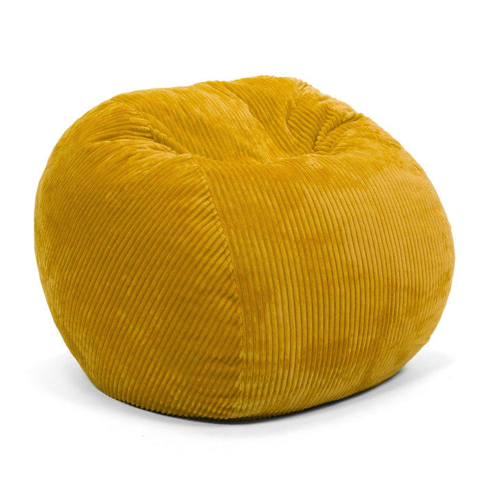 CordaRoy's Queen Plush Corduroy bean bag chair in Saffron - Haley Furniture & Appliance Texas
