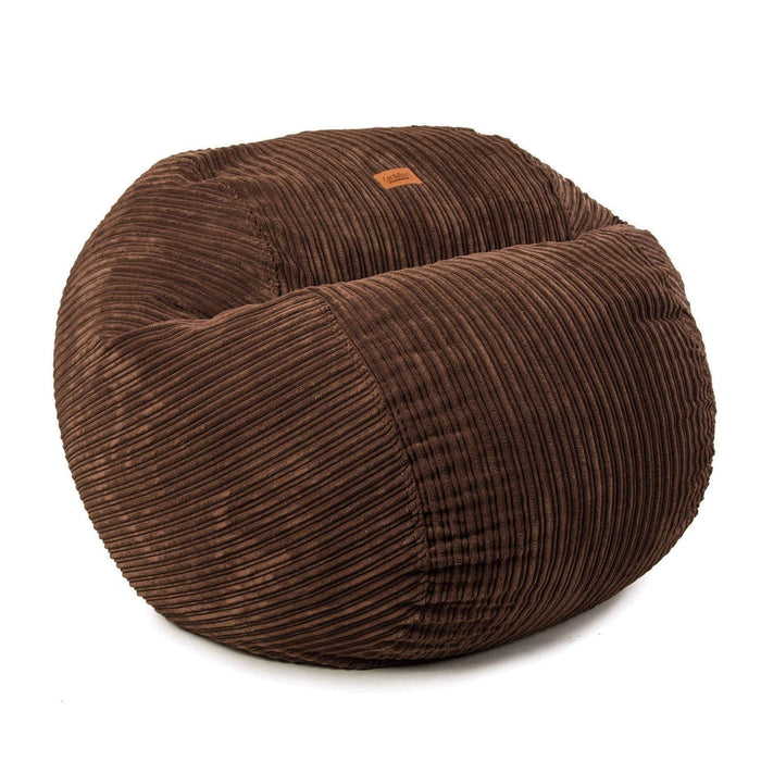 CordaRoy's Queen Terry Corduroy bean bag chair in Espresso - Haley Furniture & Appliance Texas