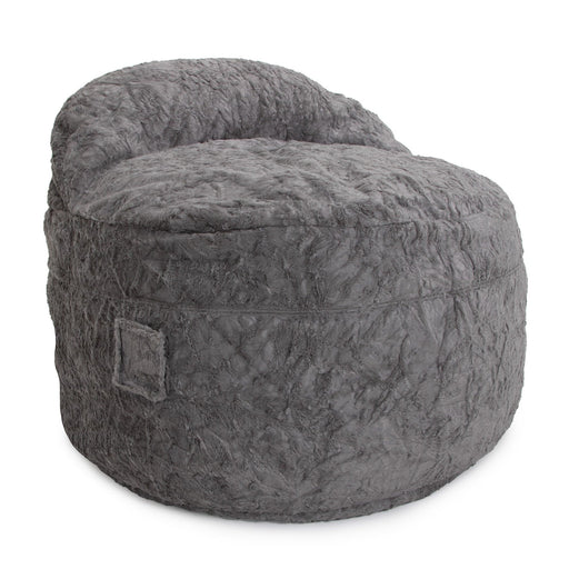 CordaRoy's Queen NEST Faux Fur bean bag chair in Gray - Haley Furniture & Appliance Texas