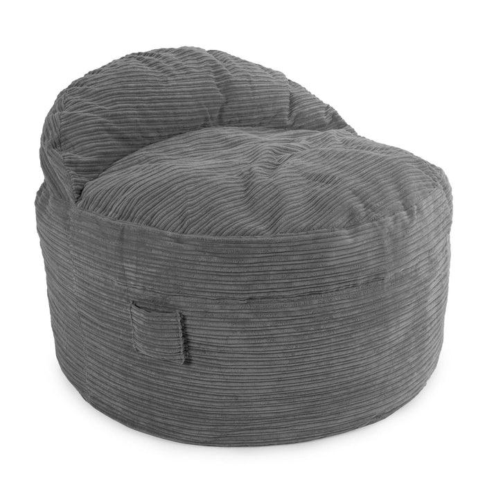 CordaRoy's Queen NEST Terry Corduroy bean bag chair in Dark Gray - Haley Furniture & Appliance Texas