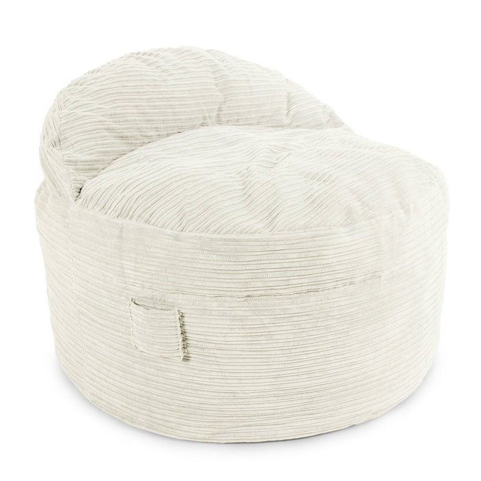 CordaRoy's Queen NEST Terry Corduroy bean bag chair in Ecru - Haley Furniture & Appliance Texas