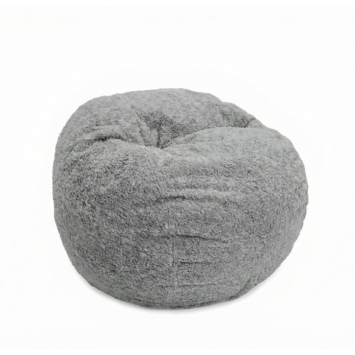 CordaRoy's Youth Faux Fur bean bag chair in Gray - Haley Furniture & Appliance Texas