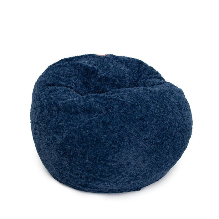 CordaRoy's Youth Faux Fur bean bag chair in Navy - Haley Furniture & Appliance Texas