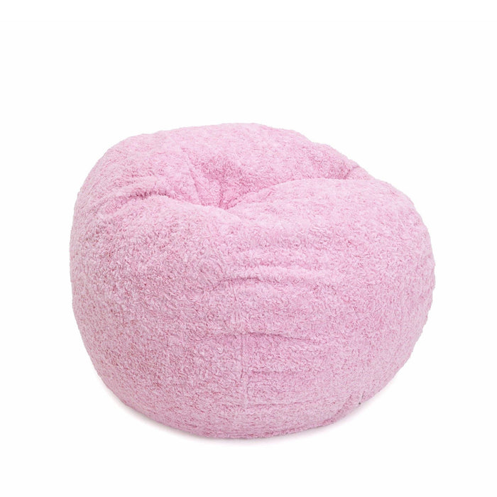 CordaRoy's Youth Faux Fur bean bag chair in Pink - Haley Furniture & Appliance Texas