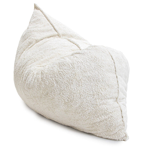 CordaRoy's Pillow Lounger - Faux Fur bean bag chair in White - Haley Furniture & Appliance Texas
