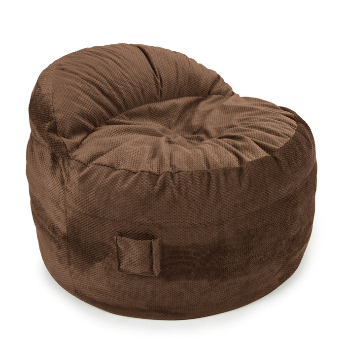 CordaRoy's Full NEST Chenille bean bag chair in Espresso - Haley Furniture & Appliance Texas