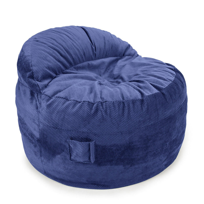 CordaRoy's Full NEST Chenille bean bag chair in Navy - Haley Furniture & Appliance Texas