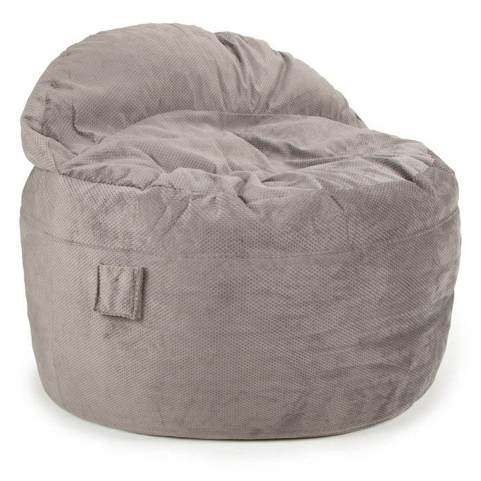 CordaRoy's King NEST Chenille bean bag chair in Charcoal - Haley Furniture & Appliance Texas