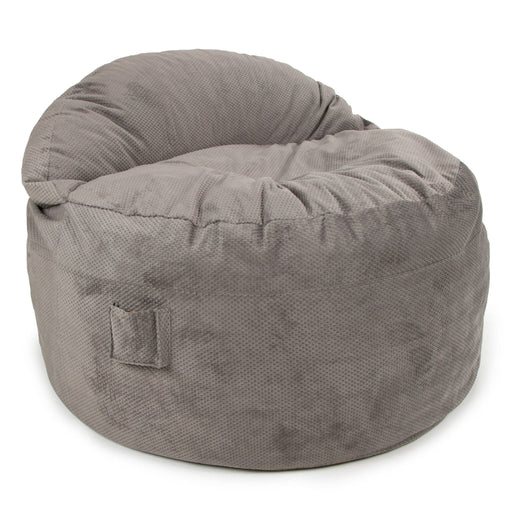 CordaRoy's Queen NEST Chenille bean bag chair in Charcoal - Haley Furniture & Appliance Texas