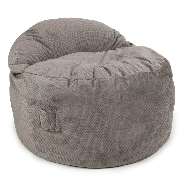 CordaRoy's Queen NEST Chenille bean bag chair in Charcoal - Haley Furniture & Appliance Texas